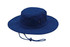 A navy blue brushed heavy cotton hat with a wide brim and adjustable chin strap. It features ventilation eyelets.