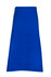 A blue long waist apron made from 100% cotton canvas, featuring a front pocket and a branding logo.