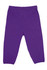 Purple baby pants with an elastic waistband, featuring a simple design and no additional embellishments.