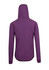 A purple hoodie made from 320gsm soft cotton and bonded polar fleece, featuring a hood and a logo.