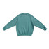 A teal adults' cotton care sweatshirt with long sleeves and a relaxed fit, featuring a simple design.