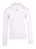 A white half zip mock neck jumper for men, featuring long sleeves and a subtle logo.