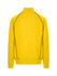 A yellow men's unbrushed contrast jacket featuring black piping along the seams. The jacket has a stand-up collar.