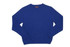 A blue crew neck jumper for kids, featuring long sleeves and a casual design. Includes a logo on the label.