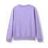 A lilac Kids Crew Neck Sloppy Joe jumper with a ribbed neckline and cuffs, featuring a logo on the back.