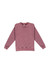 A kids' stone wash sweatshirt in a soft mauve colour, featuring long sleeves and a classic crew neckline.