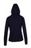A navy heavy zip fleece hoodie with a hood and long sleeves, featuring a simple, unadorned design.