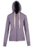 A grey heavy zip fleece hoodie with a hood, featuring a zipped front and pockets. It has a logo on it.