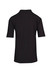 A black men's regular pique knit polo shirt with a collar and short sleeves, featuring a logo.