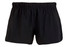 Black women's FLEX shorts featuring a comfortable elastic waistband and a four-way stretch design.