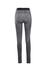 A pair of seamless leggings in a dark grey shade, featuring a stretchy waistband and a smooth finish.