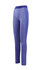 A pair of seamless leggings in a vibrant blue colour with a contrasting waistband. Features a logo on the waistband.