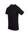 A black Men's Hanley T-shirt with short sleeves and a buttoned neck design, featuring a logo.