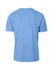 A blue stone wash T-shirt featuring a classic crew neck and short sleeves, with a branded logo.