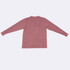 A long sleeve, stone wash T-shirt in a faded rose colour, featuring a simple design and a logo.