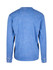 A stone wash long sleeve T-shirt in a light blue colour, featuring a back view design. Includes a logo.