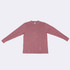 A stone wash long sleeve t-shirt in a soft pink colour with a round neckline and long sleeves. It features a logo.