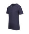 A navy marl crew neck t-shirt with short sleeves and a simple design. Features a logo.