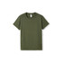 A green Kids Accelerator Cool-Dry T-shirt featuring short sleeves and a logo on the label.