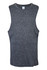 A grey tank top with a sleeveless design and a small logo. Suitable for casual wear.