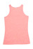 A pink women's singlet featuring a scoop neckline and a fitted design, with a brand logo visible.
