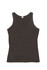 A black women's American style singlet with a scoop neckline and no sleeves, featuring a label inside.