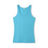 A light blue women's singlet, featuring a scoop neckline and a fitted style. The fabric appears soft with a slight texture.