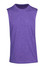 A sleeveless tee in heather purple, featuring a relaxed fit and a subtle logo. Ideal for casual wear or workouts.