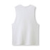 A white unisex combed cotton tank top featuring a simple design and no visible logos or branding.