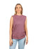 A stone-washed purple women's tank top with sleeveless design, featuring a relaxed fit and a logo.