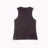 A women's stone washed tank top in a dark charcoal colour, featuring a sleeveless design.