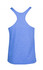 A blue athletic T-back singlet featuring a racerback design and a simple style. It has a logo on the back.