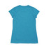 A turquoise women's T-shirt with short sleeves, made from 100% polyester. Features a subtle branding logo.