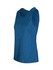 A women's singlet in a deep blue colour, made of 100% polyester, featuring a relaxed fit and no sleeves.