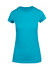 A turquoise women's athletic T-shirt with short sleeves and a fitted design. It features a simple round neckline and a brand logo.