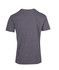A grey men's heavy marl T-shirt displayed from the back, featuring a plain design and short sleeves.