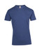 A navy blue men's heavy marl T-shirt with a crew neckline and short sleeves. It features a logo at the label.