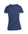 A women's short-sleeve t-shirt in a navy blue marl colour, featuring a plain back design and a logo.