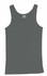 A men's cotton rib singlet in a dark olive green shade, featuring a brand logo on the label.
