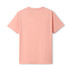 A pink unisex Earth Care T-shirt with short sleeves and a plain back, featuring a logo.