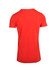 A red men's marl V-neck T-shirt featuring a plain back design. It has short sleeves and a stylish cut.