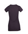 A dark grey women's V-neck T-shirt with a fitted design and short sleeves, featuring a logo.