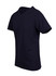 Men's unisex raw cotton wave V-neck T-shirt in a dark navy colour, featuring a simple design and a logo.