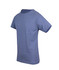 A blue marl crew neck T-shirt with short sleeves and a simple design. Features a logo on the side.