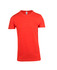 A unisex marl crew neck T-shirt in a vibrant red colour, featuring short sleeves and a simple design.