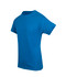 A blue marl crew neck T-shirt featuring short sleeves and a plain design. It also has a logo on the front.