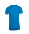 A blue unisex marl crew neck t-shirt, featuring a simple design and a logo on the back.