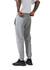Men's three-layer cotton sandwich pants in grey, featuring a relaxed fit and elasticated waist, with pockets and a logo.