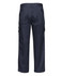 Cargo pants in a navy colour with two side pockets and two back pockets, featuring a simple design and a logo.