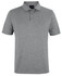 A black marle polo shirt with a collared neckline and three buttons, featuring a logo on the label.